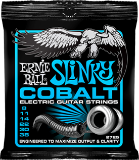 Ernie Ball Jeu De 6 Cordes Electric (6) 2725 Cobalt Extra Slinky 8-38 - Cuerdas guitarra eléctrica - Main picture