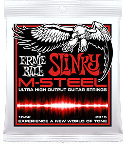 Ernie Ball Jeu De 6 Cordes Electric (6) 2915 Slinky M-steel High Ouput 10-52 - Cuerdas guitarra eléctrica - Main picture