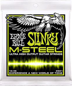 Ernie Ball Jeu De 6 Cordes Electric (6) 2921 Slinky M-steel High Output 10-46 - Cuerdas guitarra eléctrica - Main picture