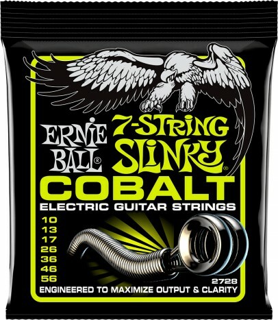 Ernie Ball Jeu De 7 Cordes Electric (7) 2728 Cobalt Regular Slinky 10-56 - Cuerdas guitarra eléctrica - Main picture