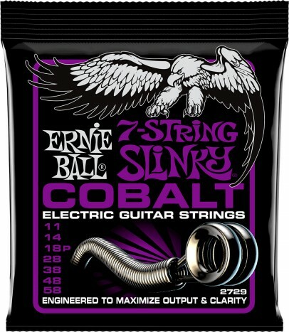 Ernie Ball Jeu De 7 Cordes Electric (7) 2729 Cobalt Power Slinky 11-58 - Cuerdas guitarra eléctrica - Main picture