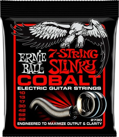 Ernie Ball Jeu De 7 Cordes Electric (7) 2730 Cobalt Skinny Top Heavy Bottom Sthb 10-62 - Cuerdas guitarra eléctrica - Main picture