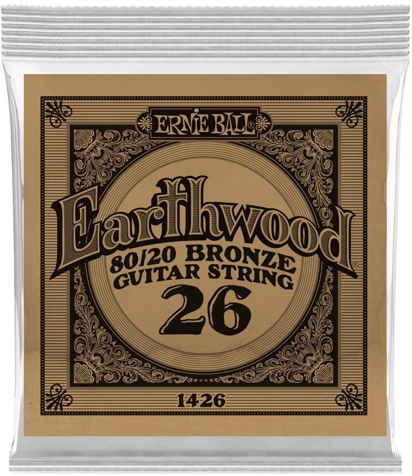 Cuerdas guitarra acústica Ernie ball Folk (1) Earthwood 80/20 Bronze 026 - Cuerdas por unidades