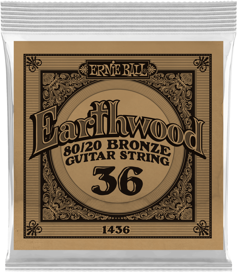 Ernie Ball Corde Au DÉtail Folk (1) Earthwood 80/20 Bronze 036 - Cuerdas guitarra acústica - Main picture