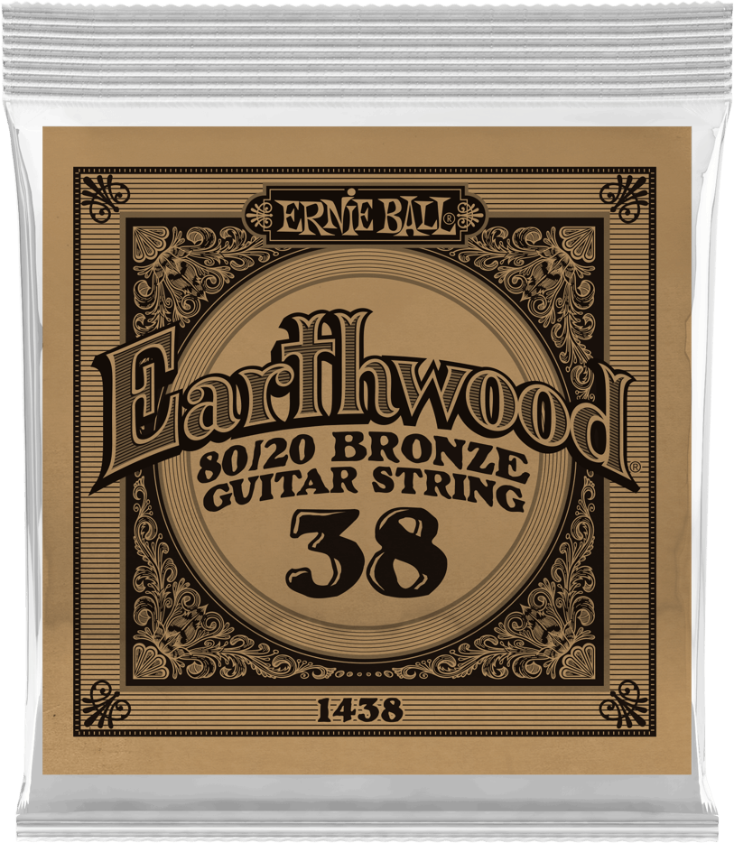 Ernie Ball Corde Au DÉtail Folk (1) Earthwood 80/20 Bronze 038 - Cuerdas guitarra acústica - Main picture