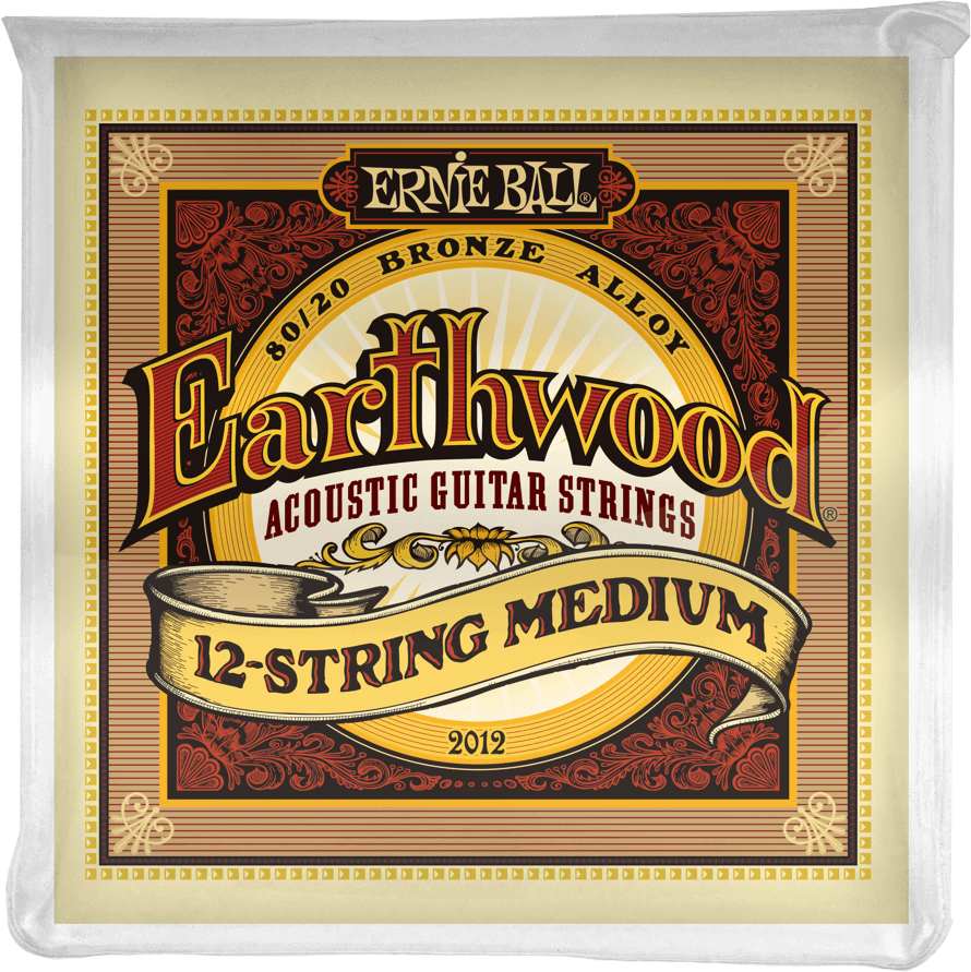 Ernie Ball Jeu De 12 Cordes Folk (12) 2012 Earthwood 80/20 Bronze Medium /12 Cordes 11-52 - Cuerdas guitarra acústica - Main picture