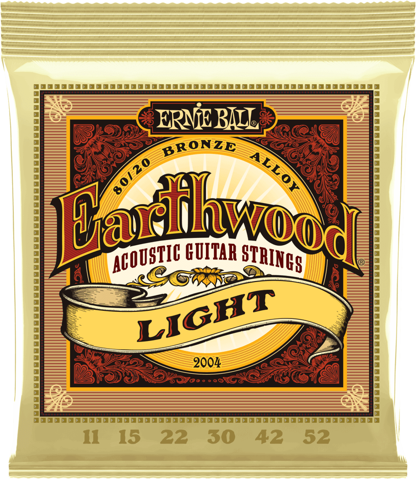 Ernie Ball Jeu De 6 Cordes Folk (6) 2004 Earthwood 80/20 Bronze Light 11-52 - Cuerdas guitarra acústica - Main picture