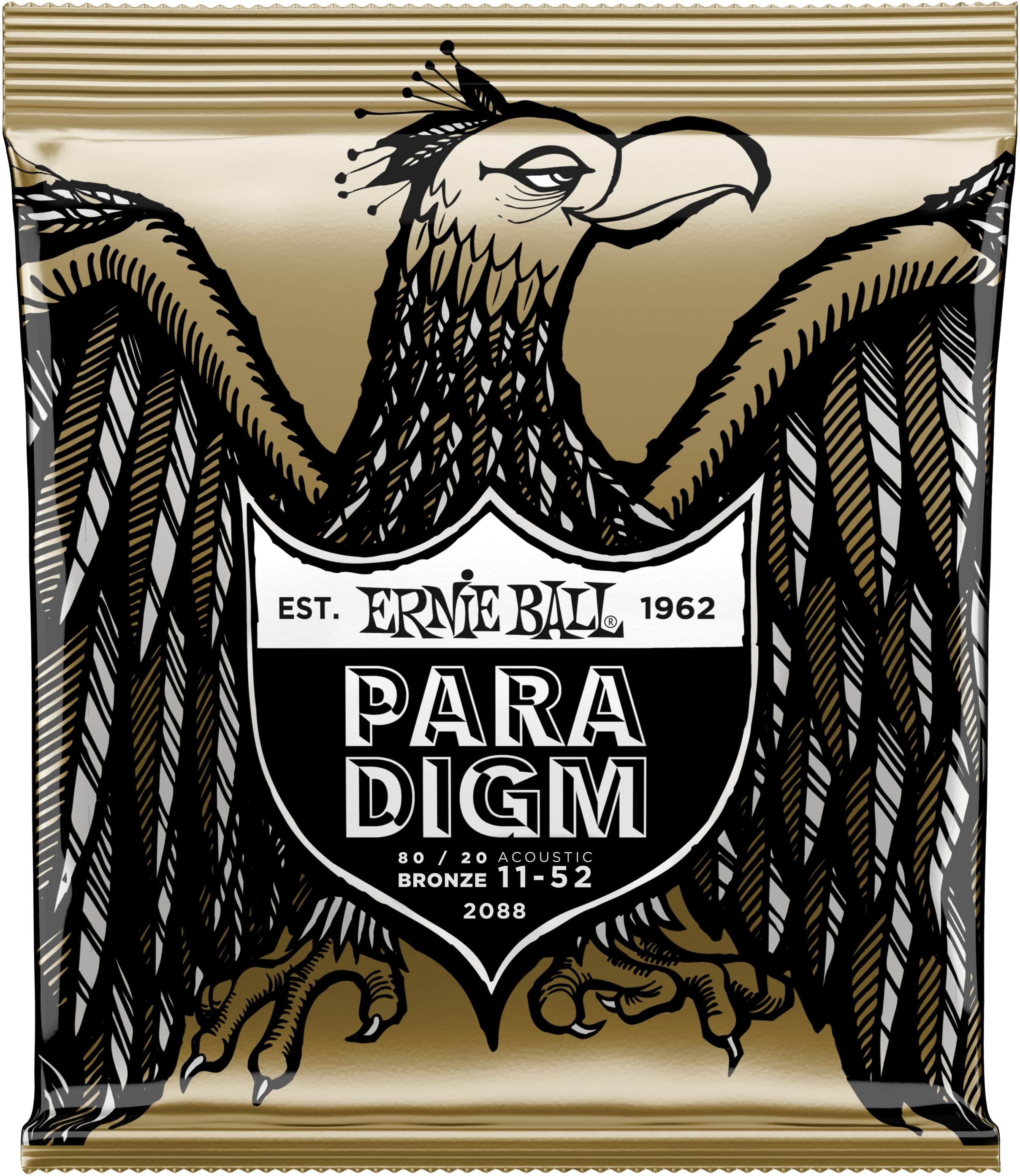 Ernie Ball Jeu De 6 Cordes Folk (6) 2088 Paradigm 80/20 Bronze Light 11-52 - Cuerdas guitarra acústica - Main picture