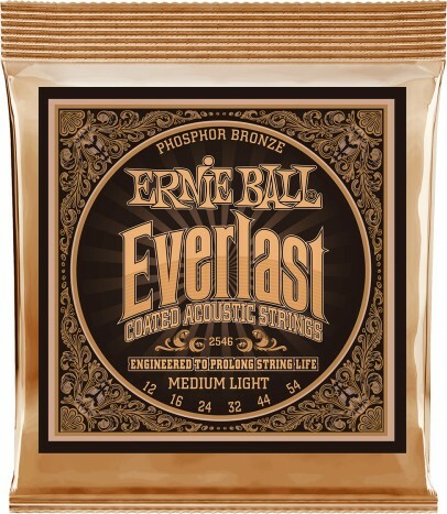 Ernie Ball Jeu De 6 Cordes Folk (6) 2546 Everlast Coated Phosphor Bronze Medium Light 12-54 - Cuerdas guitarra acústica - Main picture
