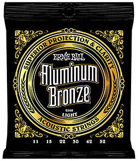 Ernie Ball Jeu De 6 Cordes Folk (6) 2568 Aluminum Bronze Light 11-52 - Cuerdas guitarra acústica - Main picture