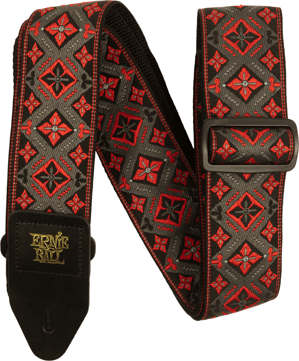 Ernie Ball Jacquard 2.inc Guitar Strap Red King - Correa - Main picture