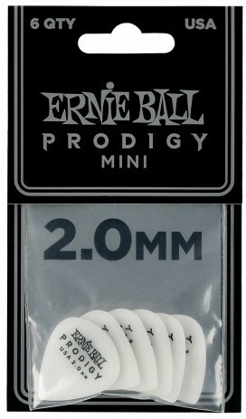 Ernie Ball Mediators Prodigy Sachet De 6 Blanc Mini 2mm - Púas - Main picture