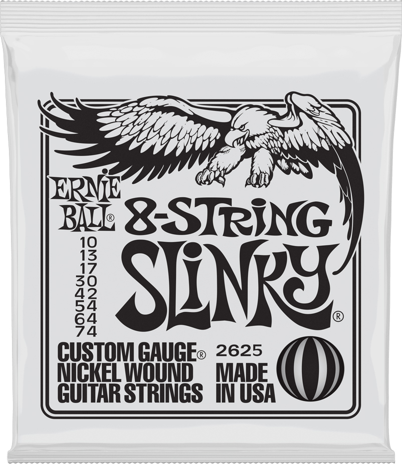 Ernie Ball P02625 Slinky Nickel Wound Electric Guitar Strings 8c 10-74 - Cuerdas guitarra eléctrica - Main picture