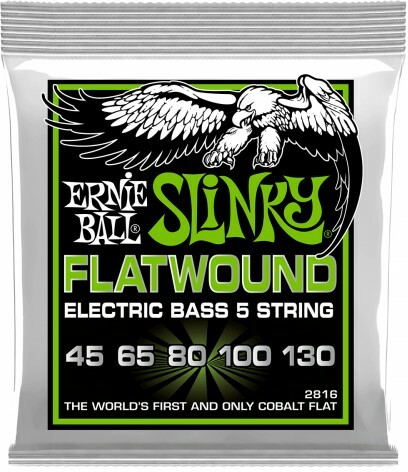 Ernie Ball P02816 5-string Regular Slinky 5-string Flatwound Electric Bass 45-130 - Cuerdas para bajo eléctrico - Main picture