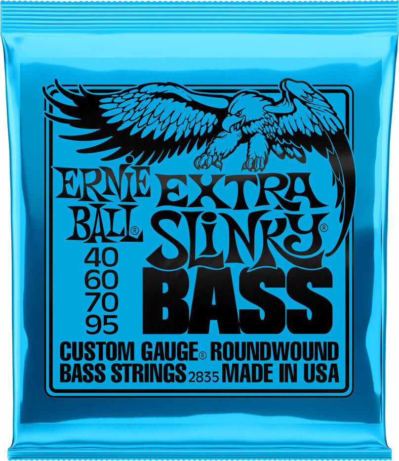 Ernie Ball P02835 Extra Slinky Nickel Wound Electric Bass 4c 40-95 - Cuerdas para bajo eléctrico - Main picture