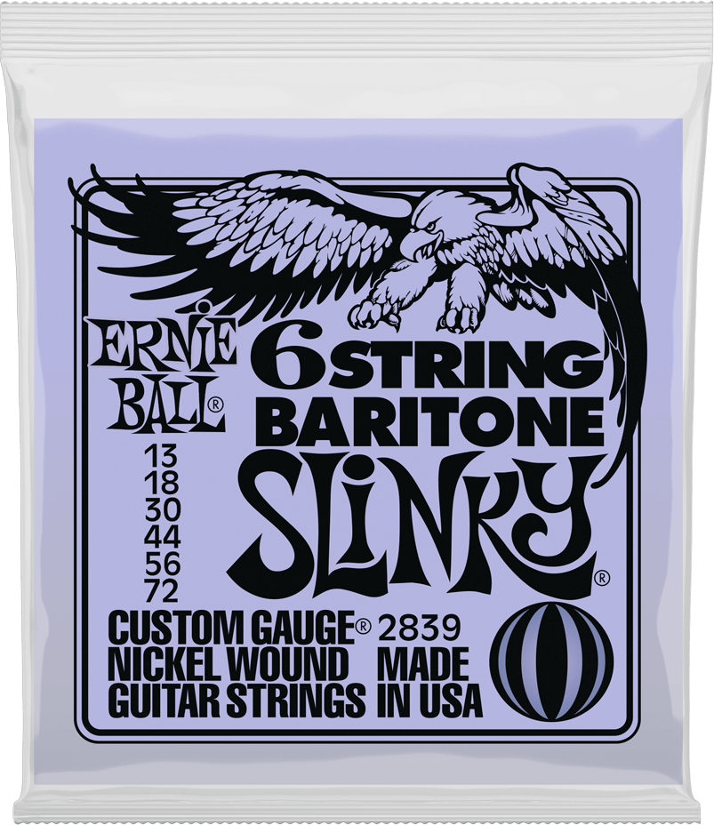 Ernie Ball P02839 6-string Baritone Slinky 5/8 Scale Electric Guitar 13-72 - Cuerdas guitarra eléctrica - Main picture