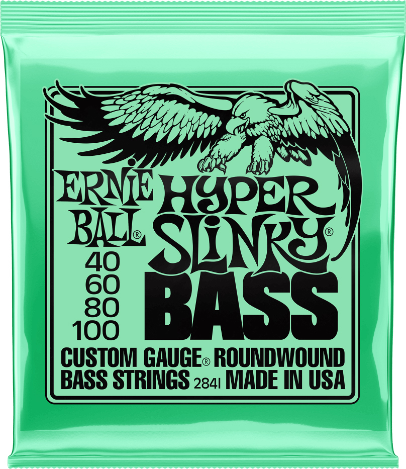 Ernie Ball P02841 Hyper Slinky Nickel Wound Electric Bass 4c 40-100 - Cuerdas para bajo eléctrico - Main picture