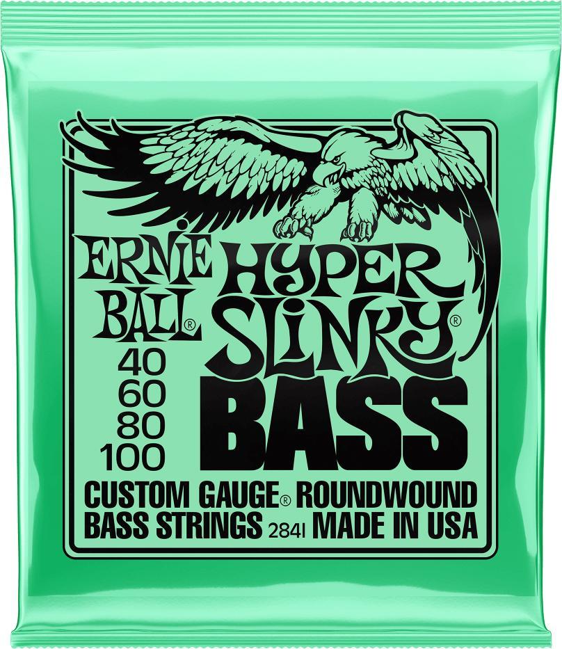 Cuerdas para bajo eléctrico Ernie ball P02841 Electric Bass 4-String Set Hyper Slinky Nickel Wound 40-100