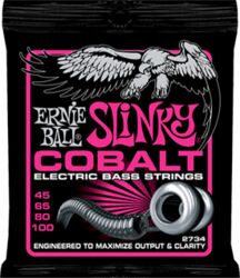 Cuerdas para bajo eléctrico Ernie ball Bass (4) 2734 Slinky Cobalt 45-100 - Juego de 4 cuerdas
