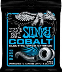 Cuerdas para bajo eléctrico Ernie ball Bass (4) 2735 Slinky Cobalt 040-095 - Juego de 4 cuerdas