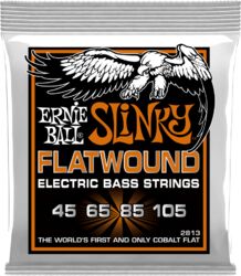 Cuerdas para bajo eléctrico Ernie ball Bass (4) 2813 Slinky Flatwound 45-105 - Juego de 4 cuerdas