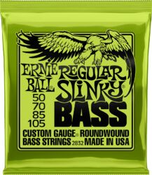 Cuerdas para bajo eléctrico Ernie ball Bass (4) 2832 Regular Slinky 50-105 - Juego de 4 cuerdas