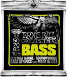 Cuerdas para bajo eléctrico Ernie ball Bass (4) 3832 Coated Regular Slinky 50-105 - Juego de 4 cuerdas