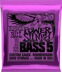 Cuerdas para bajo eléctrico Ernie ball Bass (5) 2821 Power Slinky 50-135 - Juego de 5 cuerdas