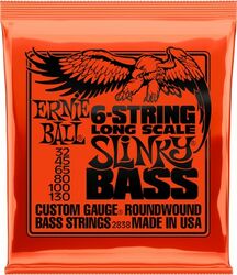Cuerdas para bajo eléctrico Ernie ball Bass (6) 2838 Slinky Long Scale 32-130 - Juego de cuerdas