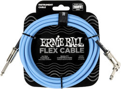 Cable Ernie ball Instrument cables Flex jack/jack angled 3m blue