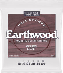 Cuerdas guitarra eléctrica Ernie ball Earthwood bell bronze medium light 12-54 - Juego de cuerdas