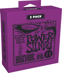 Cuerdas guitarra eléctrica Ernie ball Electric (3X SET) 3220 Power Slinky 11-48 - Juego de cuerdas