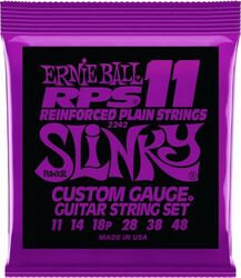 Cuerdas guitarra eléctrica Ernie ball Electric (6) 2242 RPS Power Slinky 11-48 - Juego de cuerdas