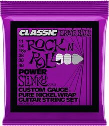 Cuerdas guitarra eléctrica Ernie ball Electric (6) 2250 Classic Rock N Roll Power Slinky 11-48 - Juego de cuerdas