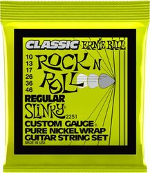 Cuerdas guitarra eléctrica Ernie ball Electric (6) 2251 Classic Rock N Roll Regular Slinky 10-46 - Juego de cuerdas