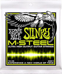 Cuerdas guitarra eléctrica Ernie ball Electric (6) 2921 Slinky M-Steel 10-46 - Juego de cuerdas