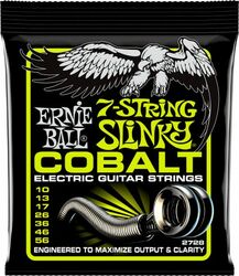 Cuerdas guitarra eléctrica Ernie ball Electric (7) 2728 Cobalt Regular Slinky 10-56 - Juego de 7 cuerdas
