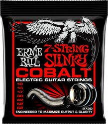 Cuerdas guitarra eléctrica Ernie ball Electric (7) 2730 Cobalt Skinny STHB 10-62 - Juego de 7 cuerdas