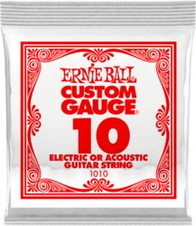 Cuerdas guitarra eléctrica Ernie ball Electric / Acoustic (1) 1010 Slinky Nickel Wound 10 - Cuerdas por unidades