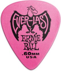 Púas Ernie ball Everlast Pack of 12 Pink 0,60mm