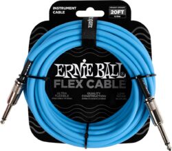 Cable Ernie ball FLEX CABLE JACK 6M - BLEU