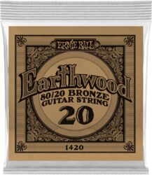 Cuerdas guitarra acústica Ernie ball Folk (1) Earthwood 80/20 Bronze 020 - Cuerdas por unidades