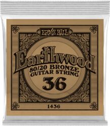Cuerdas guitarra acústica Ernie ball Folk (1) Earthwood 80/20 Bronze 036 - Cuerdas por unidades
