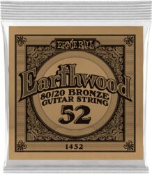 Cuerdas guitarra acústica Ernie ball Folk (1) Earthwood 80/20 Bronze 052 - Cuerdas por unidades