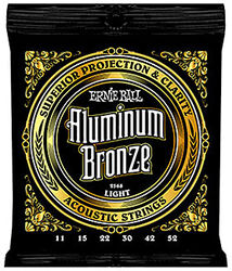 Cuerdas guitarra acústica Ernie ball Folk (6) 2568 Aluminum Bronze 11-52 - Juego de cuerdas