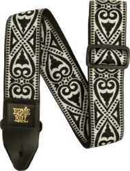 Correa Ernie ball Jacquard 2-inches Guitar Strap - Black Heart