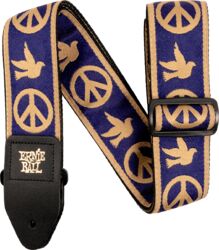 Correa Ernie ball Jacquard 2-inches Guitar Strap - Peace Love Dove Navy Blue Beige