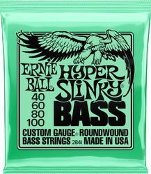 Cuerdas para bajo eléctrico Ernie ball P02841 Electric Bass 4-String Set Hyper Slinky Nickel Wound 40-100 - Juego de 4 cuerdas