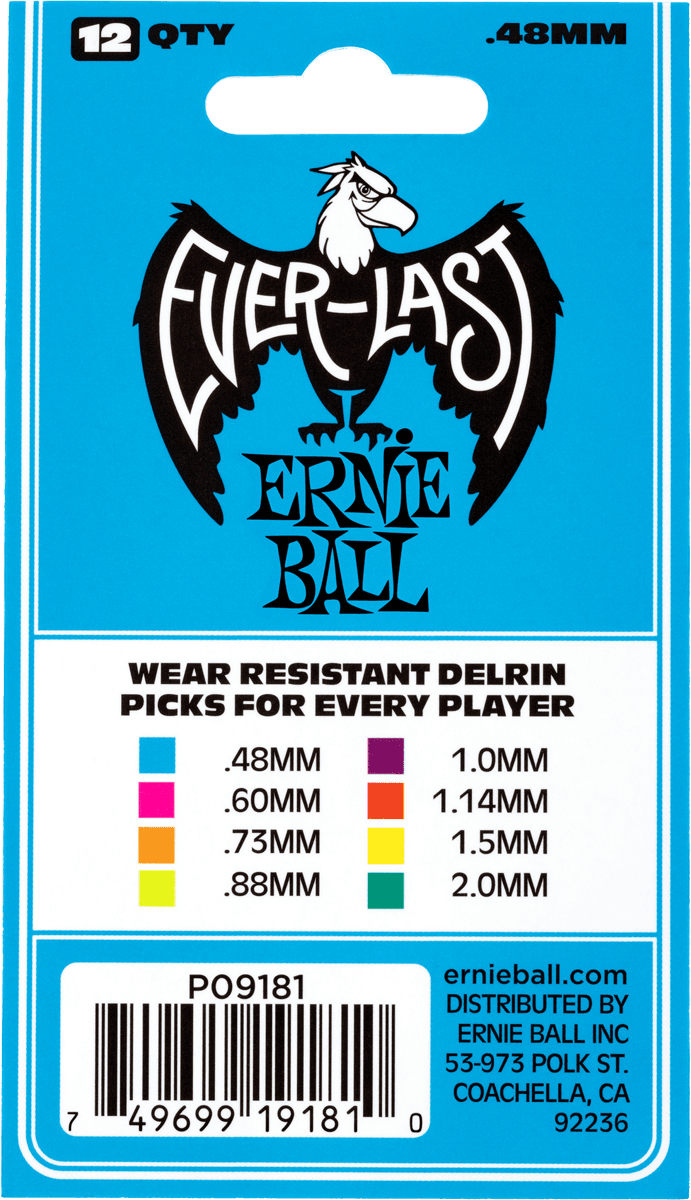 Ernie Ball Everlast Sachet De 12 Bleu 0,48mm - Púas - Variation 2