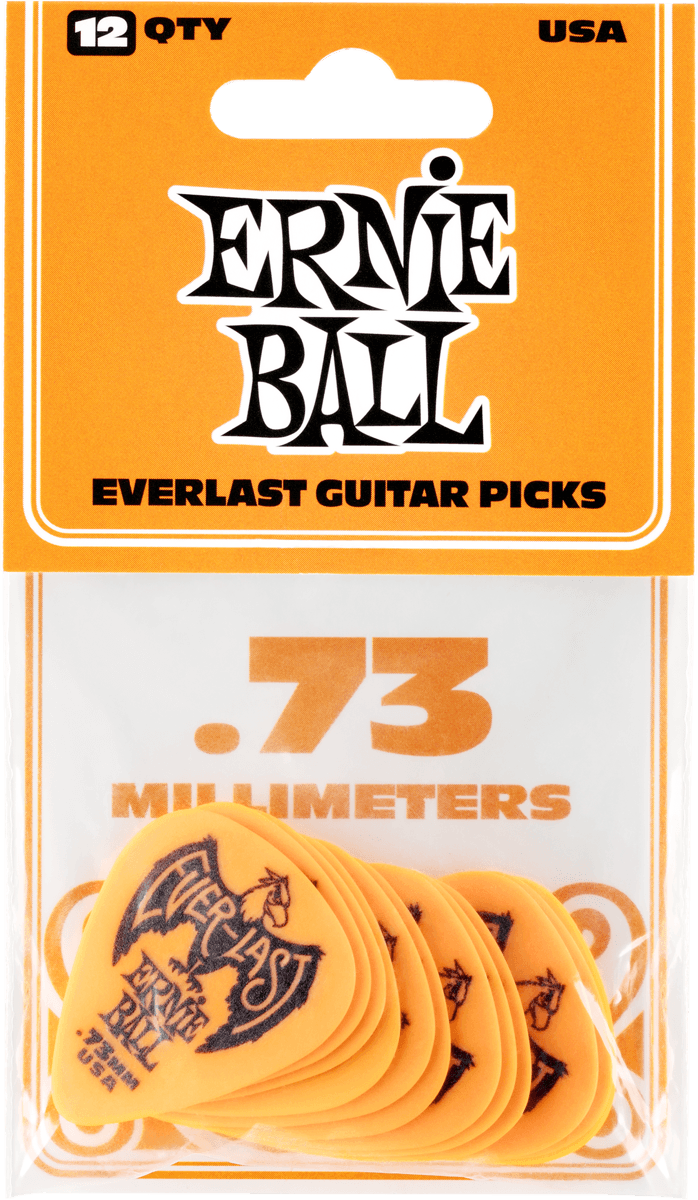 Ernie Ball Mediators Everlast Sachet De 12 Orange 0,73mm - Púas - Variation 1